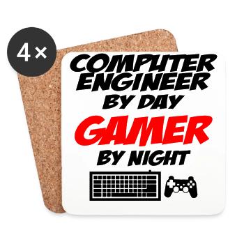 Computer Engineer - Untersetzer (4er-Set) - Weiß - Vorne