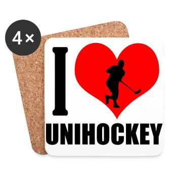 Floorball - Coasters (set of 4) - white - Front