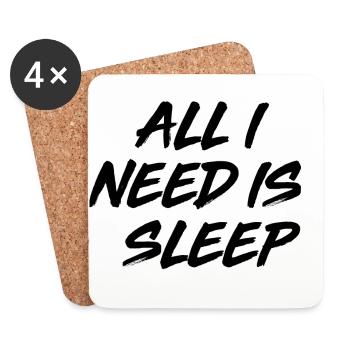 Sleep - Coasters (set of 4) - white - Front