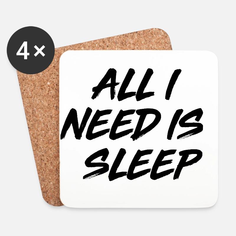 Sleep - Untersetzer (4er-Set) - Weiß