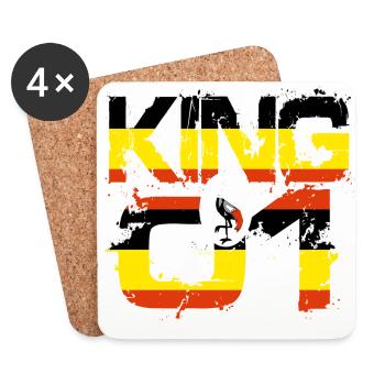 Geschenk King 01 Land Partner Uganda - Untersetzer (4er-Set) - Weiß - Vorne
