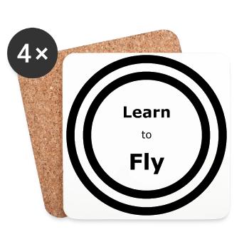 Learn to Fly - Lyrics - Coasters (set of 4) - white - Front