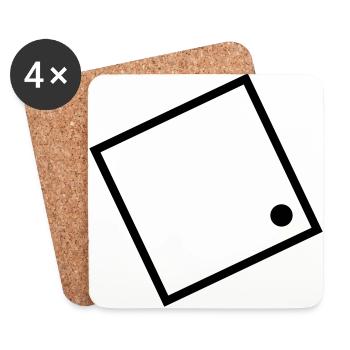 Project Ü logo - Coasters (set of 4) - white - Front