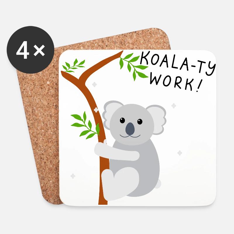 Koala - Untersetzer (4er-Set) - Weiß