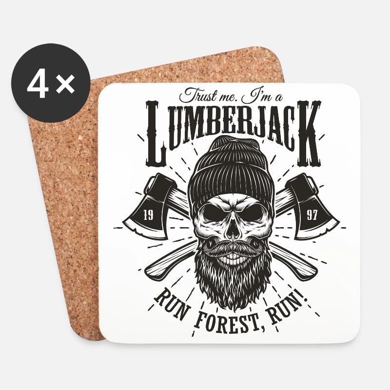 Lumberjack - Untersetzer (4er-Set) - Weiß