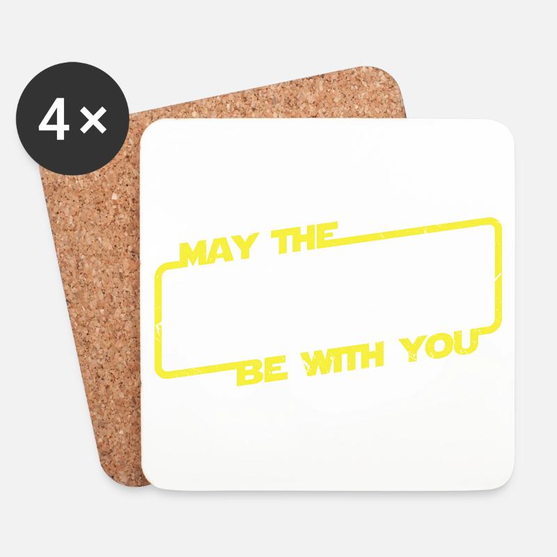 May the force be with you - Wissenschaft shirt - Untersetzer (4er-Set) - Weiß