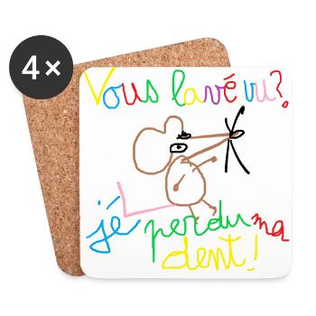 Vous lavé vu ? - Dessous de verre (lot de 4) - blanc - Devant
