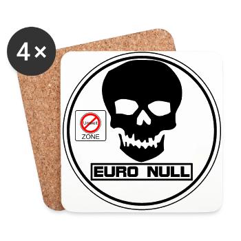 Euro Null Umweltzone Umweltplakette Feinstaub Zone - Untersetzer (4er-Set) - Weiß - Vorne