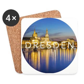 Dresde - Dessous de verre (lot de 4) - blanc - Devant