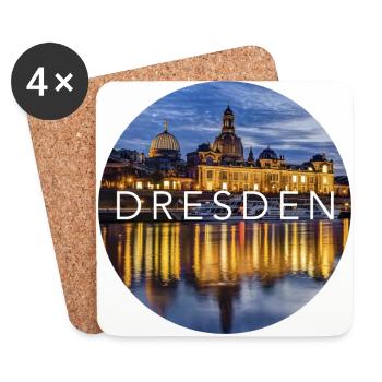 Dresden - Untersetzer (4er-Set) - Weiß - Vorne