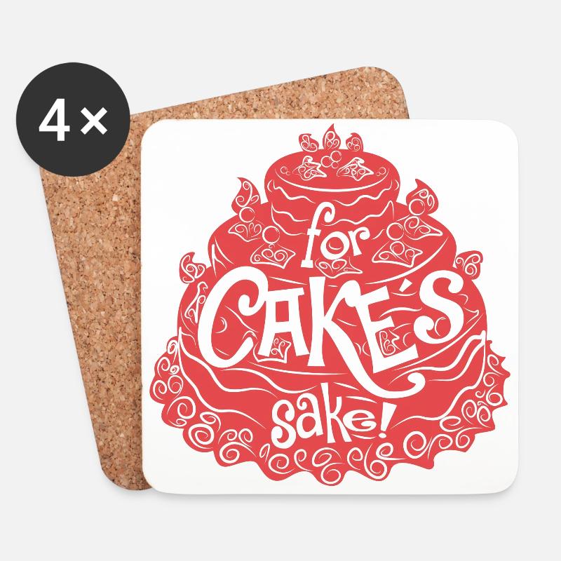 For Cakes Sake - Untersetzer (4er-Set) - Weiß