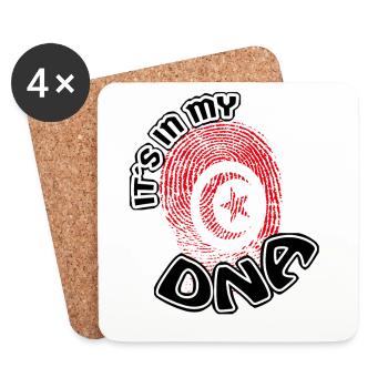 Geschenk Its in my dna dns roots Tunesien - Untersetzer (4er-Set) - Weiß - Vorne
