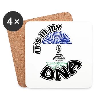 Geschenk Its in my dna dns roots Lesotho - Untersetzer (4er-Set) - Weiß - Vorne