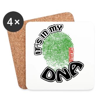 Geschenk Its in my dna dns roots Sambia - Untersetzer (4er-Set) - Weiß - Vorne