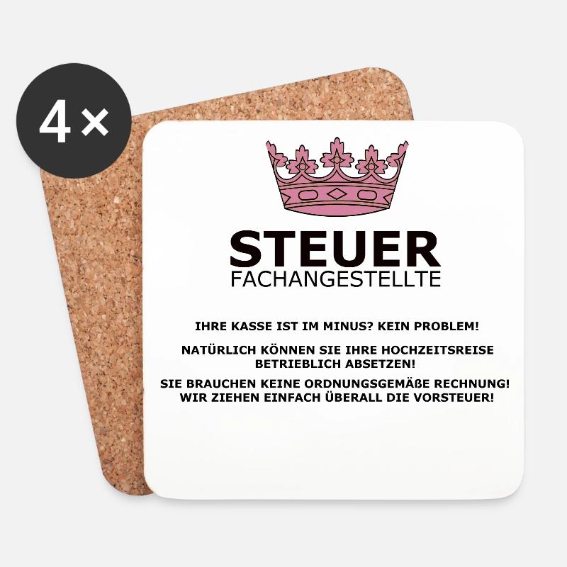 Steuerfachangestellte - Untersetzer (4er-Set) - Weiß