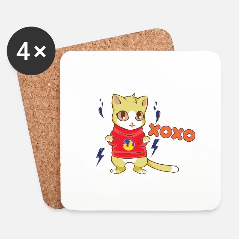 xoxo - Coasters (set of 4) - white