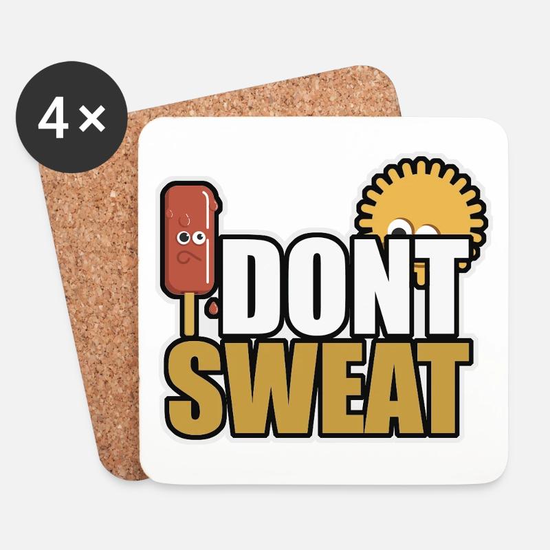 I dont Sweat - Untersetzer (4er-Set) - Weiß