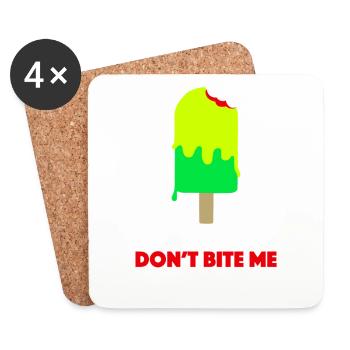 Beiss mir kein gelbes Eis - Untersetzer (4er-Set) - Weiß - Vorne