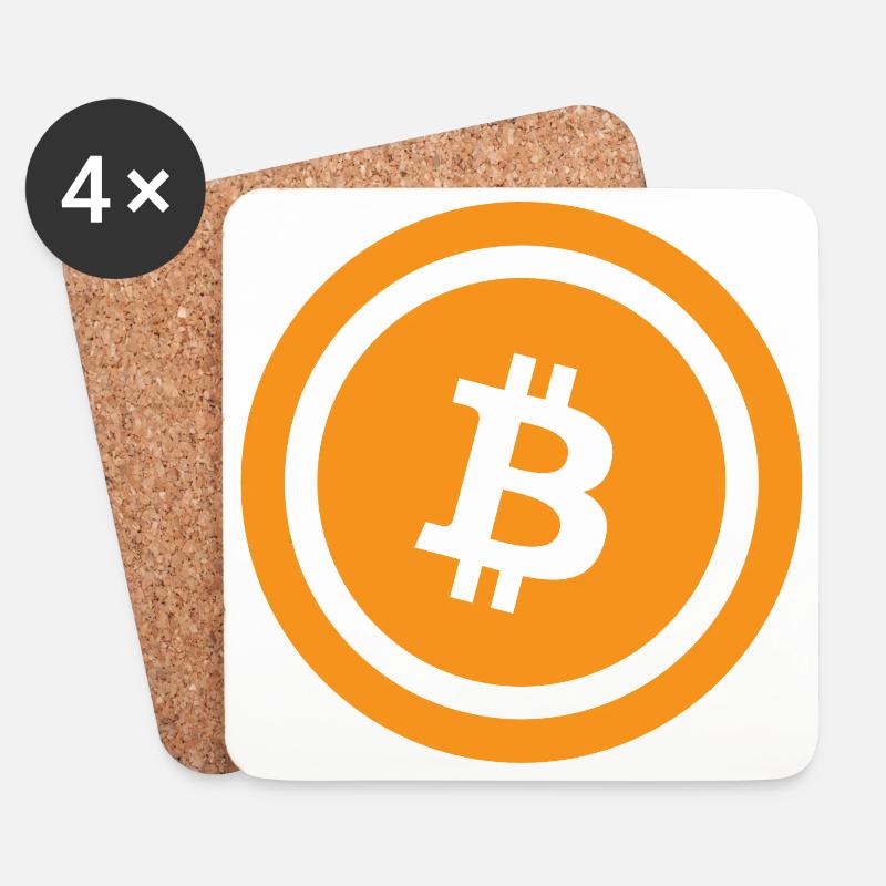 bitcoin - Coasters (set of 4) - white