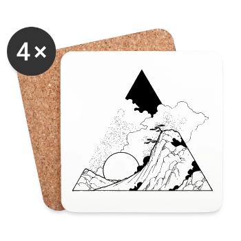 162 - Dessous de verre (lot de 4) - blanc - Devant