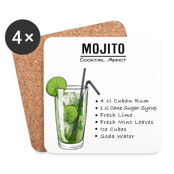 Mojito - Dessous de verre (lot de 4) - blanc - Devant