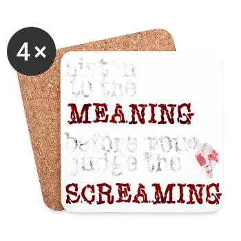 Listen To The Meaning Metalcore Gift Idea - Coasters (set of 4) - white - Front