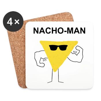muscles Nacho Macho Man idée cadeau - Dessous de verre (lot de 4) - blanc - Devant