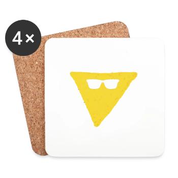 Nacho Man Macho Muskeln Geschenk Geschenkidee - Untersetzer (4er-Set) - Weiß - Vorne