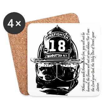 Firefighter usa - Untersetzer (4er-Set) - Weiß - Vorne