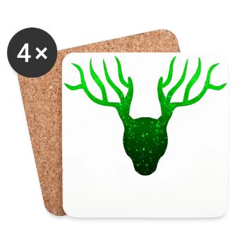 Deer flat ecology - Coasters (set of 4) - white - Front