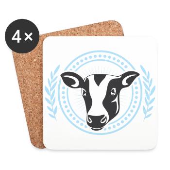 La vache Jolie - Dessous de verre (lot de 4) - blanc - Devant