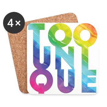 Trop unique - Dessous de verre (lot de 4) - blanc - Devant