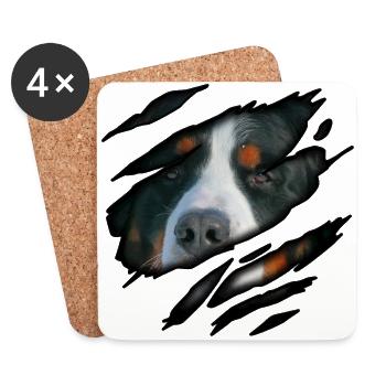 Bernese Mountain Dog in me - Coasters (set of 4) - white - Front