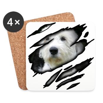 Bobtail in me - Coasters (set of 4) - white - Front