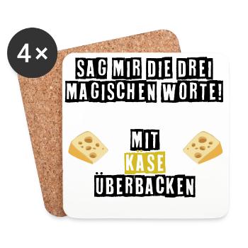 Die drei magischen Worte - Untersetzer (4er-Set) - Weiß - Vorne