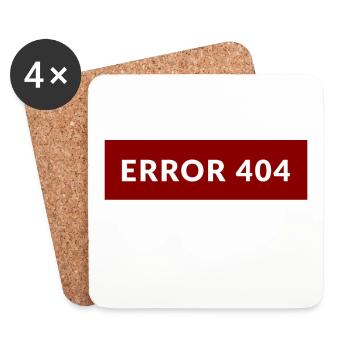 Costume Muffle - Error 404. Costume not found - Coasters (set of 4) - white - Front