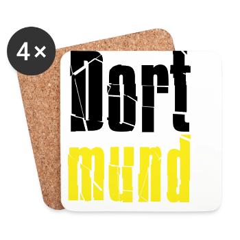 Dortmund - Dessous de verre (lot de 4) - blanc - Devant