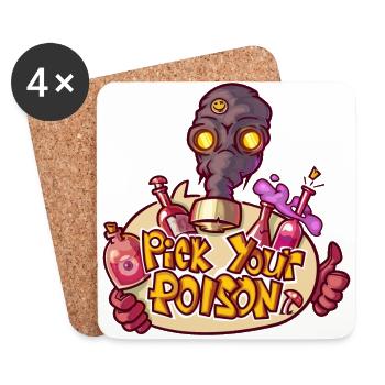 Pick your poison - Coasters (set of 4) - white - Front