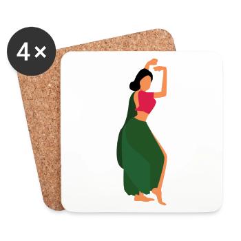 BOLLYWOOD DANCER - Dessous de verre (lot de 4) - blanc - Devant