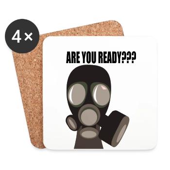 Are you ready ??? - Coasters (set of 4) - white - Front