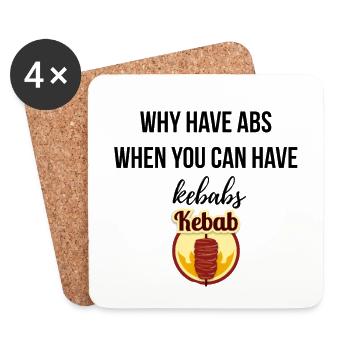Why have Abs - Coasters (set of 4) - white - Front