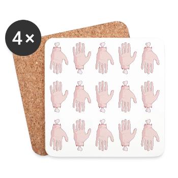 Helping Hands - Coasters (set of 4) - white - Front