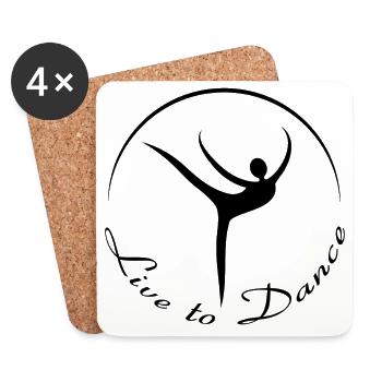 Live to Dance - Coasters (set of 4) - white - Front