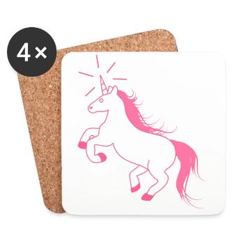 Amazing Unicorn - Das letzte Einhorn - Untersetzer (4er-Set) - Weiß - Vorne