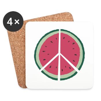 watermelon peace - Untersetzer (4er-Set) - Weiß - Vorne