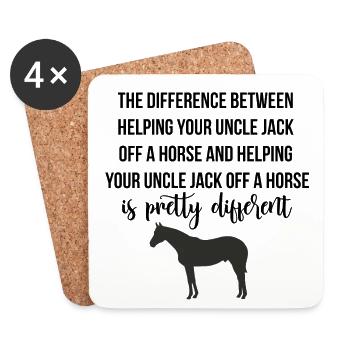 Jack off a horse - Untersetzer (4er-Set) - Weiß - Vorne