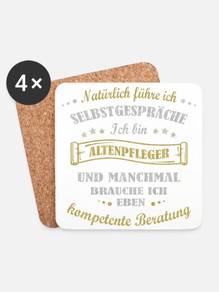 ich bin Altenpfleger - Untersetzer (4er-Set) - Weiß
