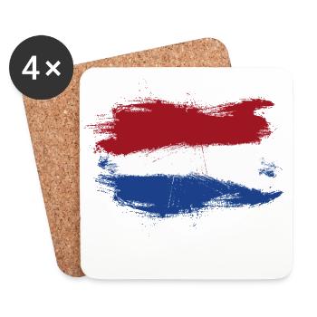 flag flag Pays-Bas Pays-Bas - Dessous de verre (lot de 4) - blanc - Devant