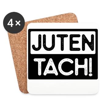 Juten Tach - Dialekt, Geschenkidee - Untersetzer (4er-Set) - Weiß - Vorne
