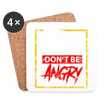 Dinosaurs - Do not be angry - Coasters (set of 4) - white - Front